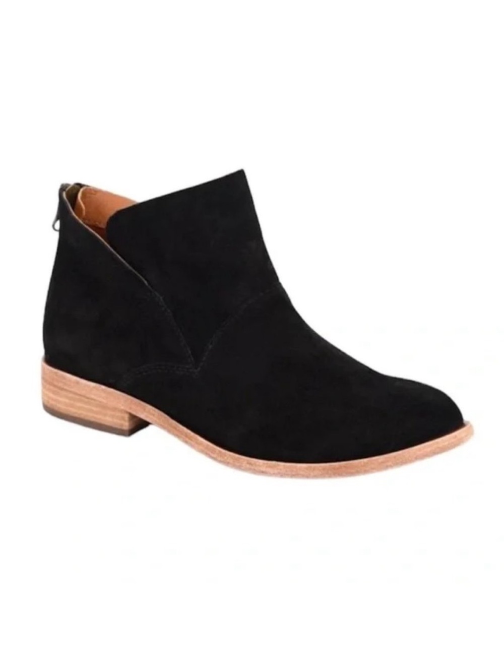 Kork-Ease Ryder Suede Leather Boot Back Zip Black K53503 Size 8M